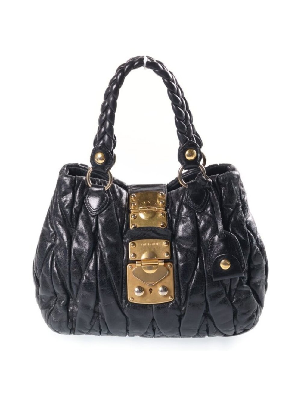 Miu Miu Matelasse Lambskin Leather Handbag Gold Silver Black